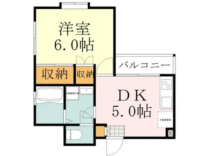プチロアジス武蔵野(1DK/3階)の間取り写真
