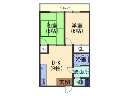 RINON新家(2LDK/2階)の間取り写真
