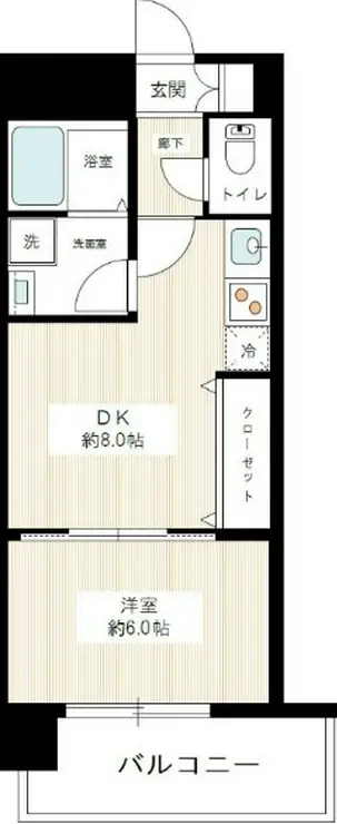 ヴィータローザ横浜吉野町 6階階 間取り