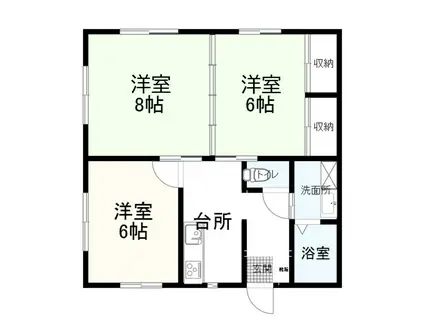 ADコーポ (3K/2階)の間取り写真