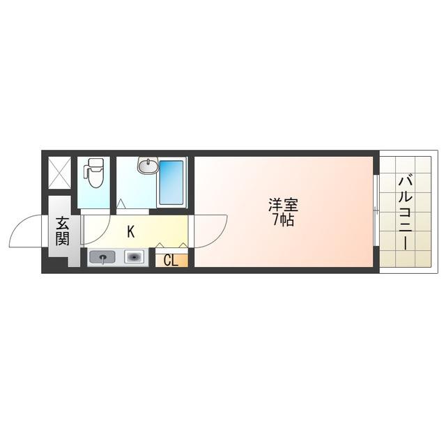 シャルマンJS(1K/3階)の間取り写真