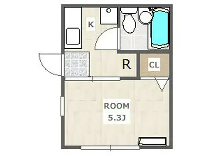 コーポイリヤマ(1K/1階)の間取り写真