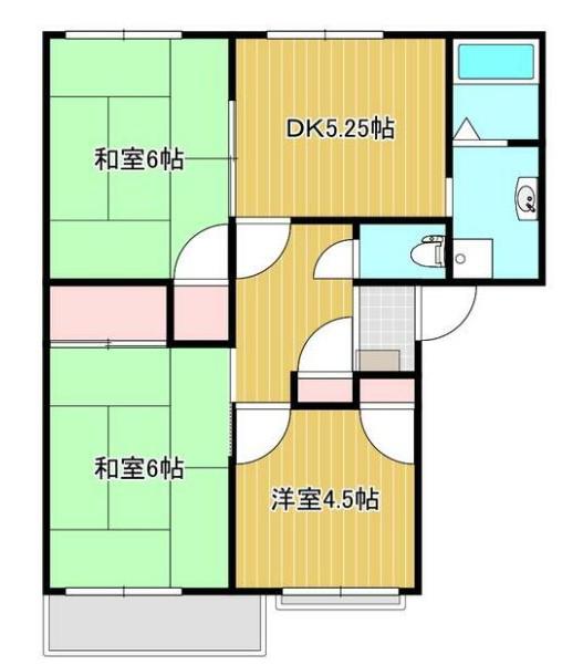 ＪＲ播但線 京口駅 徒歩19分 2階建 築31年(2LDK/1階)の間取り写真