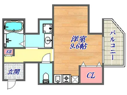 KITANO FLATS PLUS(ワンルーム/5階)の間取り写真