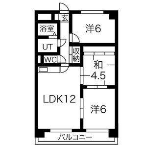 ミラベル元植田(3LDK/2階)の間取り写真