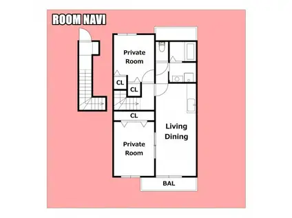 サンシャインオールウェイズA(2LDK/2階)の間取り写真