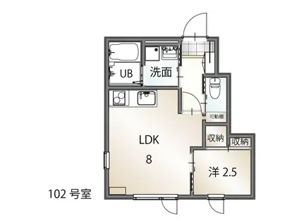 山猫荘(1LDK/1階)の間取り写真