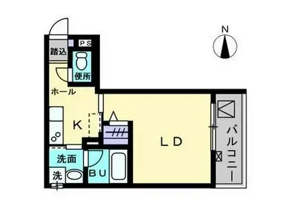 MAISON DE QUATRE III(1K/5階)の間取り写真