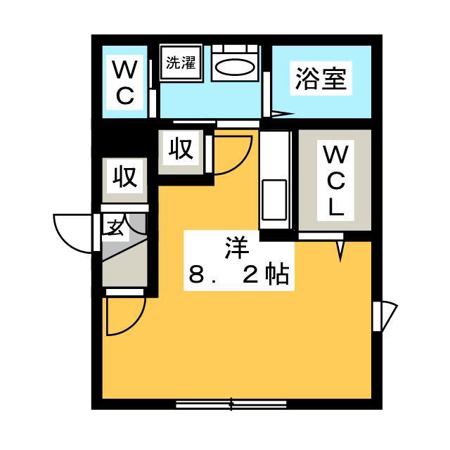 CASA LUCE(ワンルーム/1階)の間取り写真