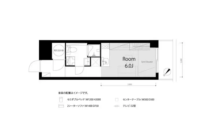 初台スカイレジテル 4階階 間取り