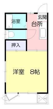 ビスタリー原池田(1K/1階)の間取り写真