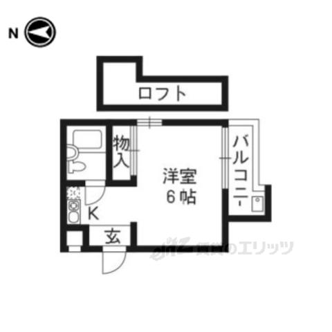 ハイツシンセリティ(1K/2階)の間取り写真
