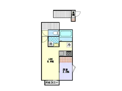 FOREST GARDEN I(1LDK/2階)の間取り写真