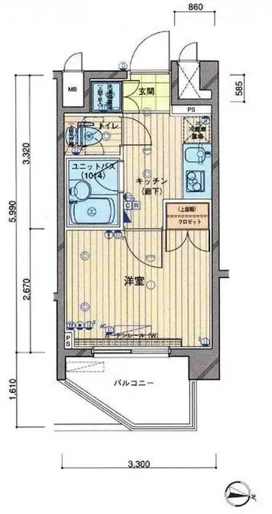 ルーブル中野坂上参番館 6階階 間取り