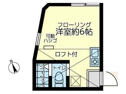 ユナイト岸谷ベネディット(ワンルーム/1階)の間取り写真