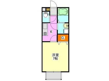 宮崎町共同(1K/1階)の間取り写真