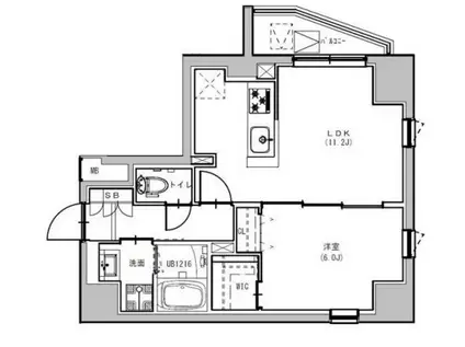 Sレジデンス浅草フィオーレ(1LDK/3階)の間取り写真