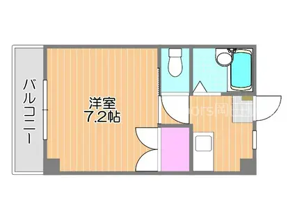 リーガII(1K/2階)の間取り写真