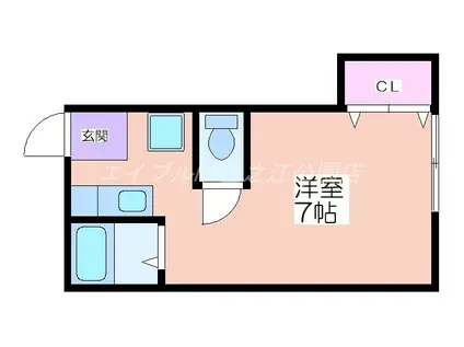 住之江コート(ワンルーム/4階)の間取り写真