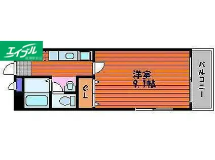 タイショウ7ビル(1K/8階)の間取り写真