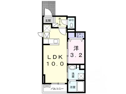 シャルムさくらIV(1LDK/1階)の間取り写真