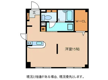 ルミエールMK(ワンルーム/3階)の間取り写真
