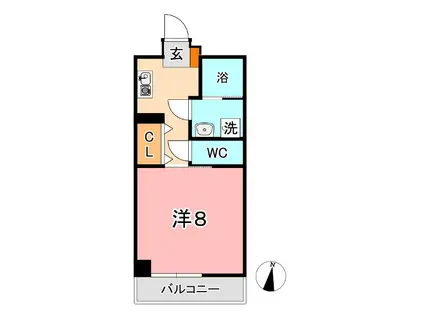 トムキャット 103(1K/2階)の間取り写真