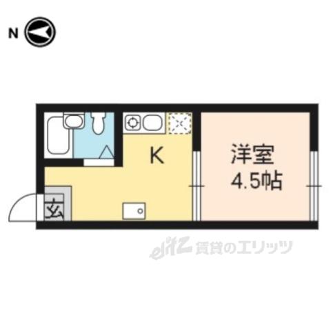 第二美松ハウス(1K/2階)の間取り写真