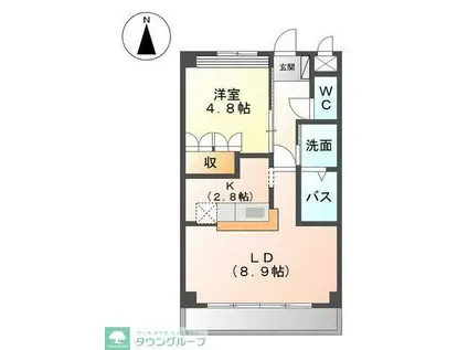 グランドライン(1LDK/3階)の間取り写真