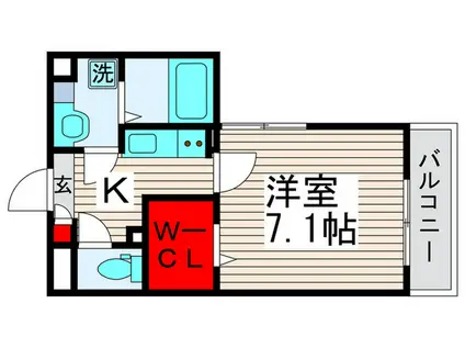  ブルーバード(1K/2階)の間取り写真