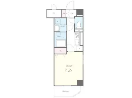 BELLE VILLE HIKAWANOMORI(1K/4階)の間取り写真