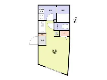 VISTA HONANCHO(ワンルーム/1階)の間取り写真