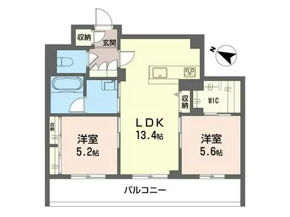 サン宮前(2LDK/4階)の間取り写真