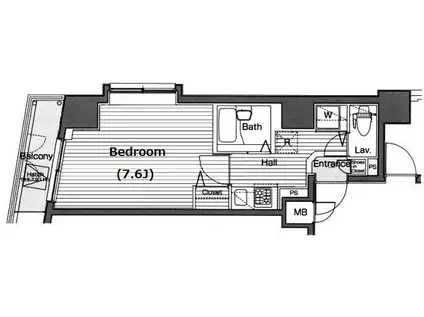 ガラ・ステーション四谷三丁目(1K/8階)の間取り写真