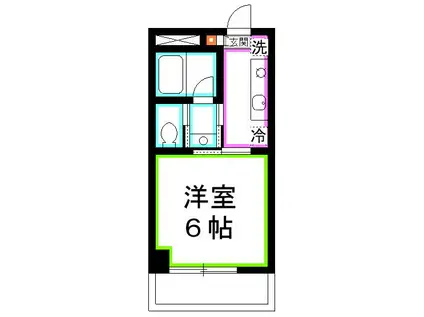 MAISON DE I.S.O(1K/1階)の間取り写真