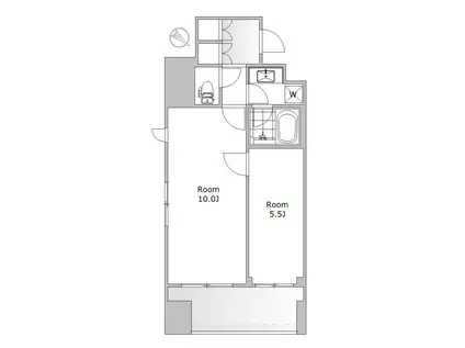 シティインデックス西五反田(1LDK/4階)の間取り写真
