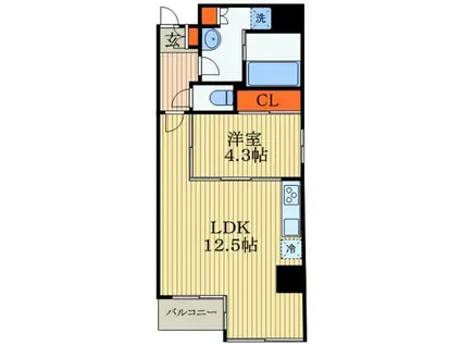 椿荘(1LDK/3階)の間取り写真