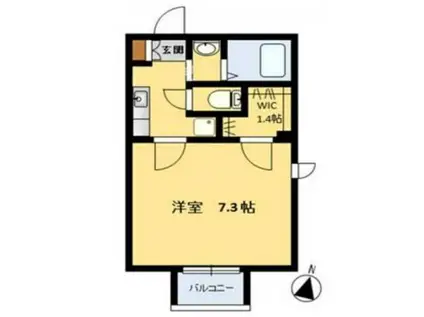 メゾン・ド・ベリエール(1K/2階)の間取り写真