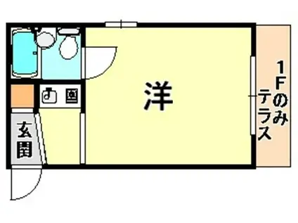 ダイドーメゾン六甲(ワンルーム/1階)の間取り写真