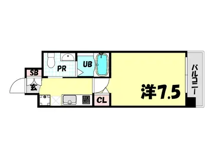 ER CITYS兵庫駅(1K/5階)の間取り写真