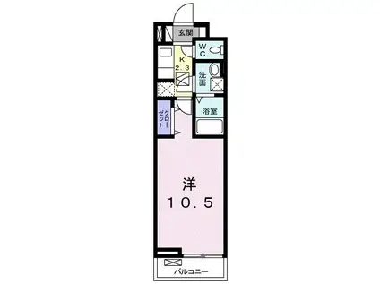 メンローブ アベニュー(1K/1階)の間取り写真