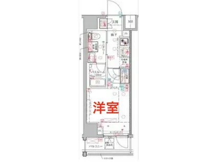 クレヴィスタ横浜関内(1K/8階)の間取り写真