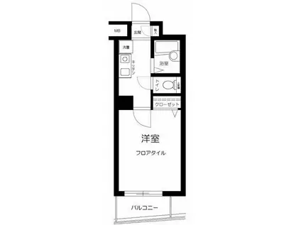 リクレイシア西麻布II番館(1K/6階)の間取り写真