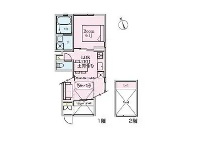 A-SESTET(1LDK/1階)の間取り写真
