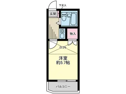 スターホームズ(1K/1階)の間取り写真