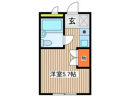 ケンウッドハウス(ワンルーム/1階)の間取り写真