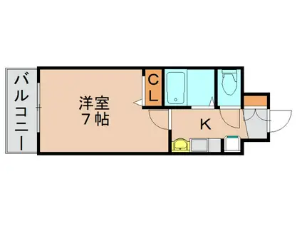 エステムコート博多駅前IIセグティス(1K/5階)の間取り写真