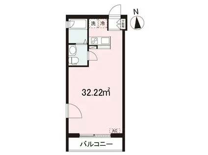 コリドール松福(ワンルーム/4階)の間取り写真