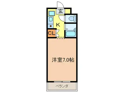 センチュリーショウエイVI(1K/1階)の間取り写真