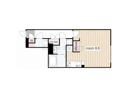 LUORE吹上(ワンルーム/5階)の間取り写真